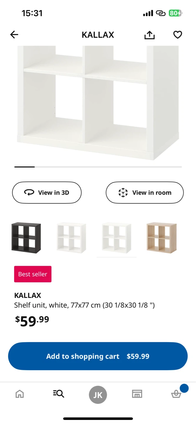 IKEA KALLAX Shelf Unit White