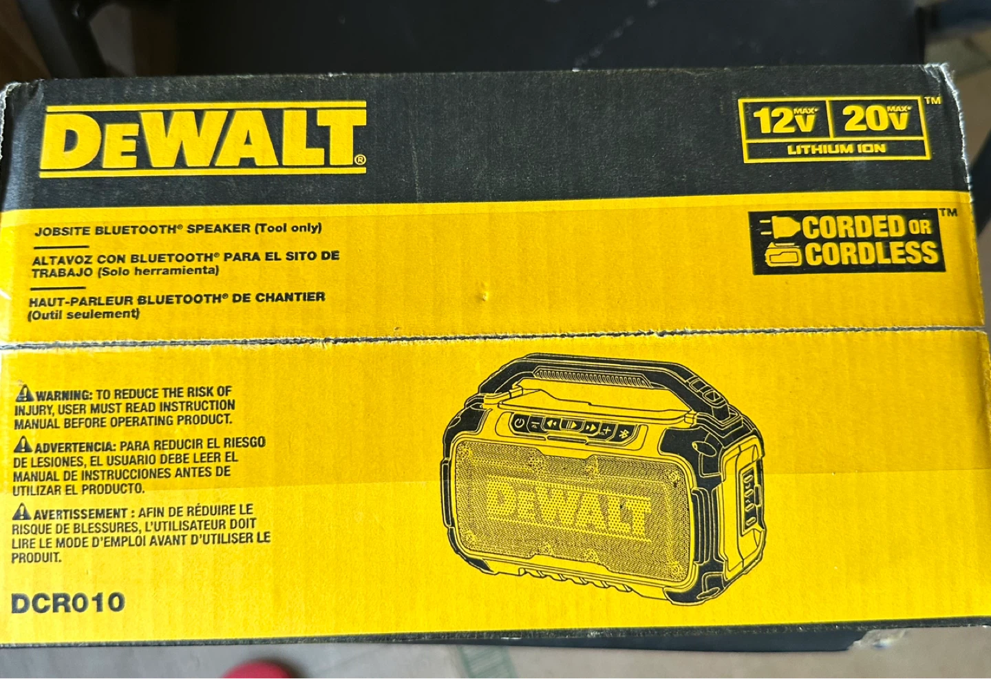 DEWALT DCR010 Jobsite Bluetooth Speaker (Tool Only) - photo 2