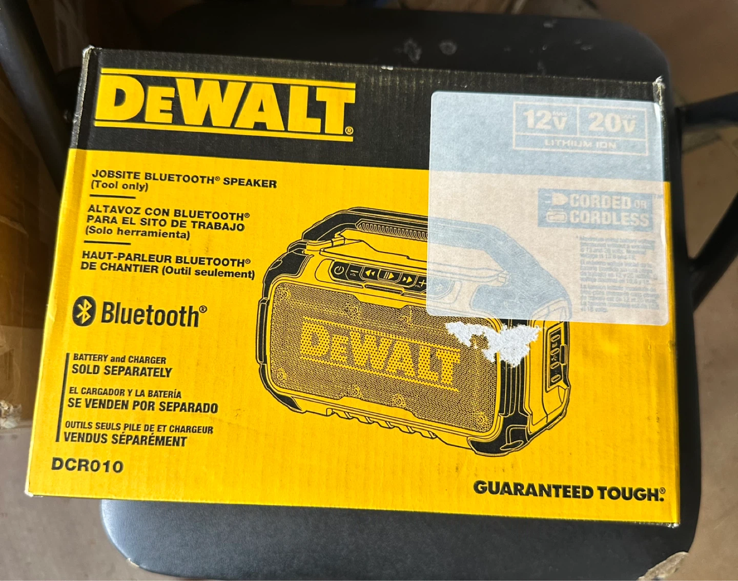 DEWALT DCR010 Jobsite Bluetooth Speaker (Tool Only)