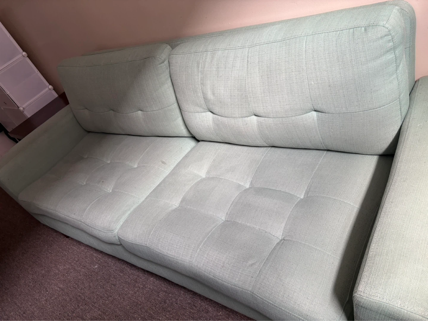 Green mint sofa and arm chair - photo 4