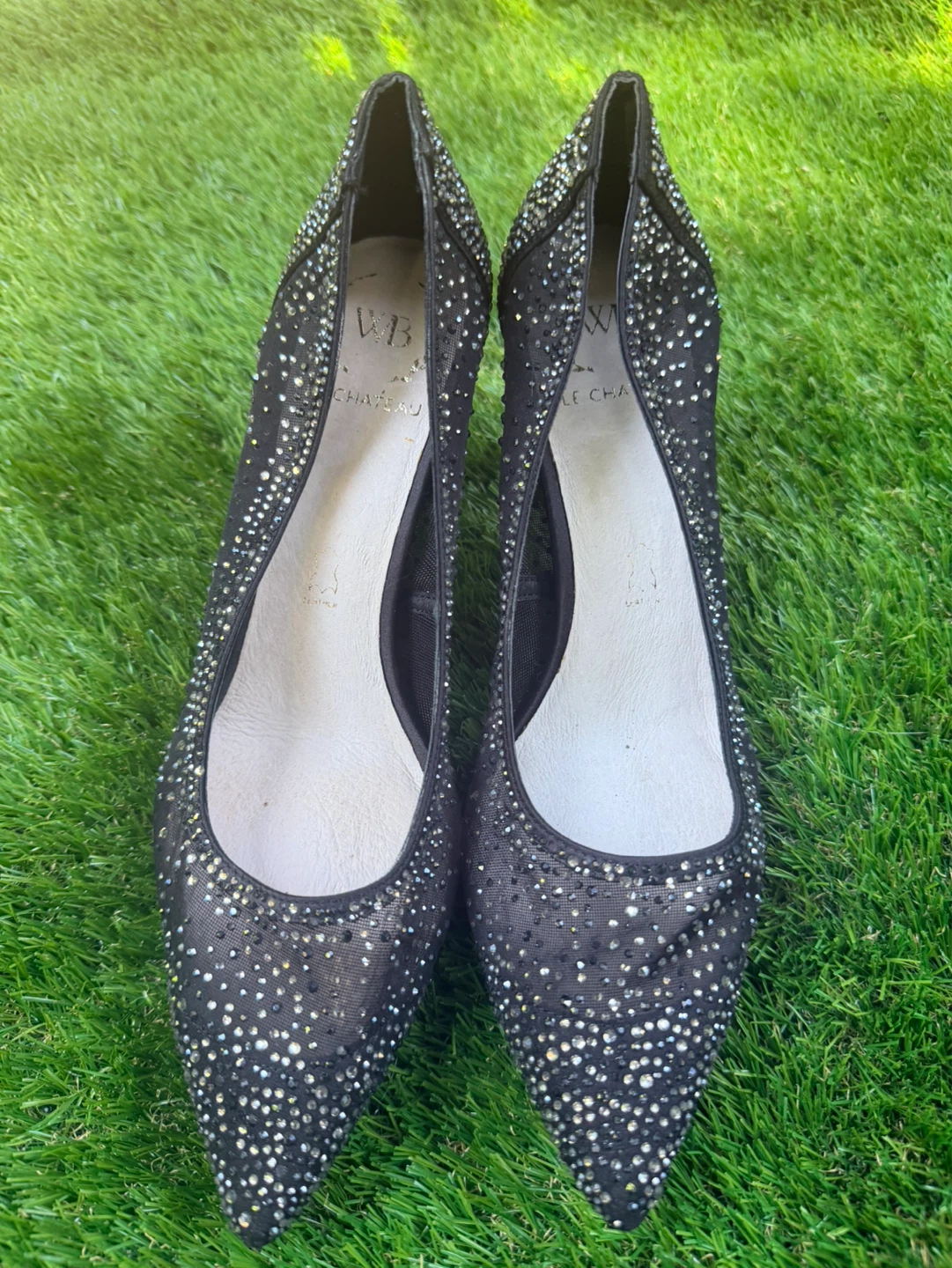 li Chateau  WB Shoes Embellished Black Heels - Size 9