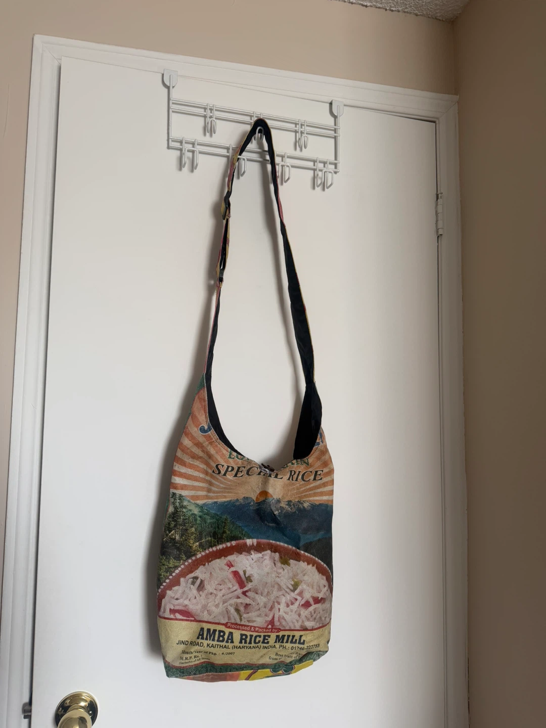 Handmade Repurposed Amba Rice Mill Bag