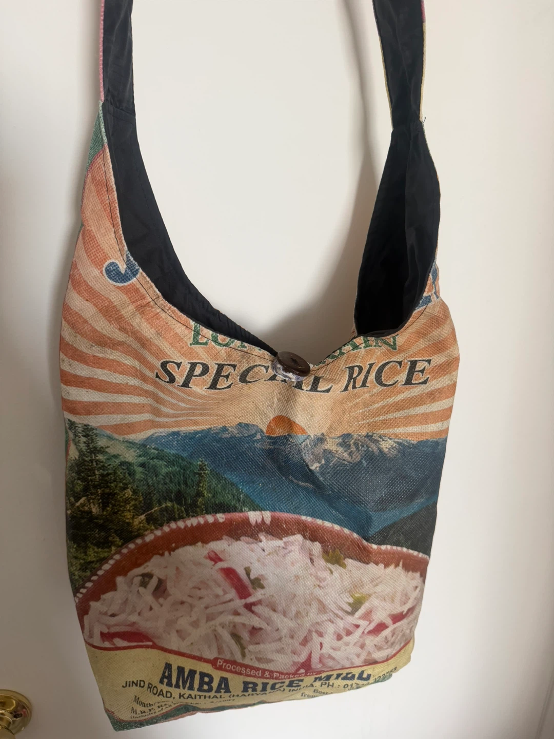 Handmade Repurposed Amba Rice Mill Bag - photo 3