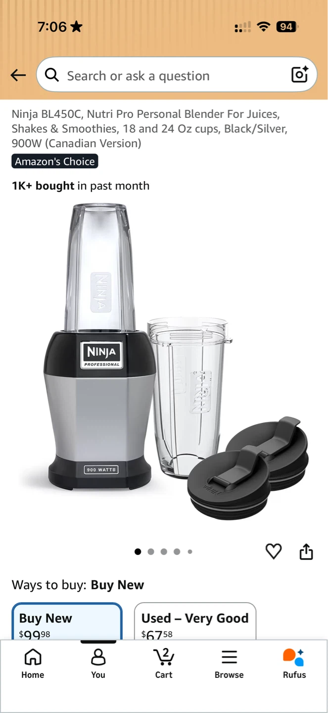 Ninja Nutri Pro Personal Blender 900W - photo 3
