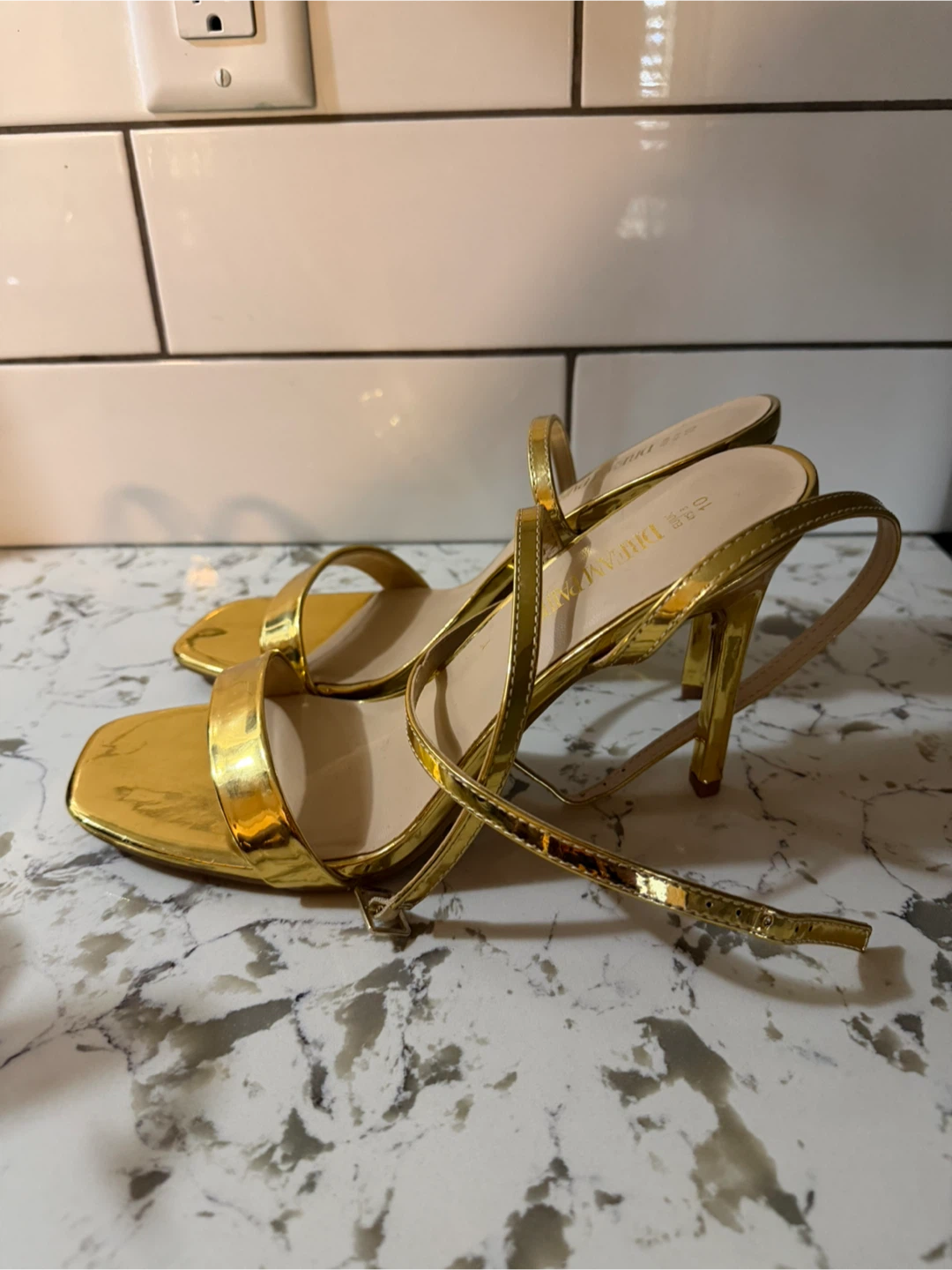 Dream Pairs Gold Strappy Heels - Size 10 - photo 2