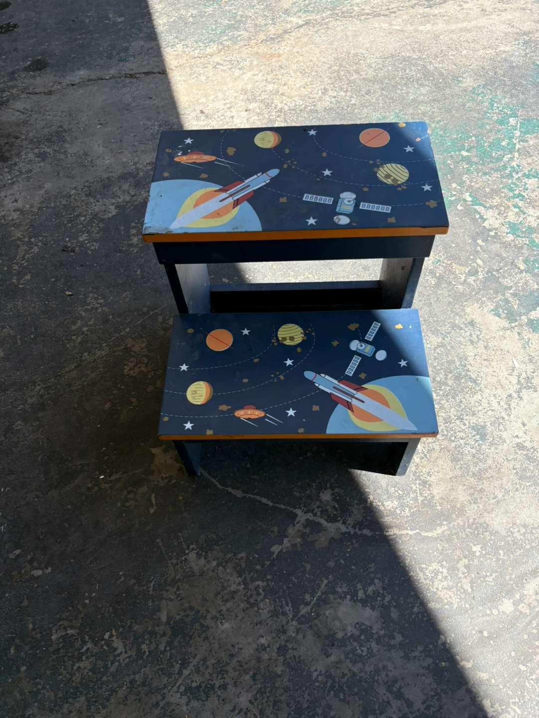 Kids Step Stool - Space Rocket Design