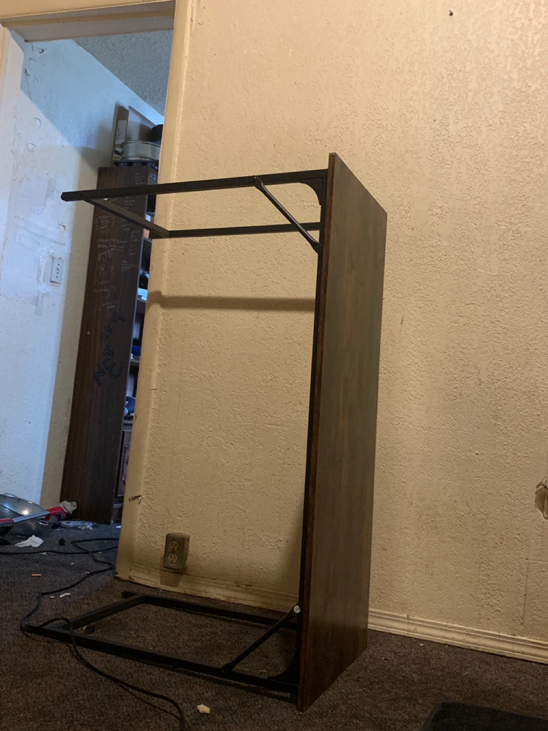 Wooden Desk with Metal Frame
