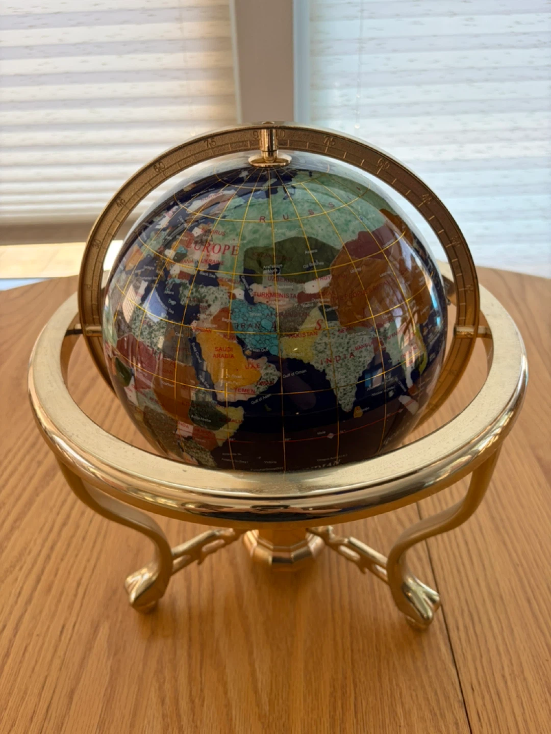 Decorative Globe with Compass and Brass Stand - photo 2