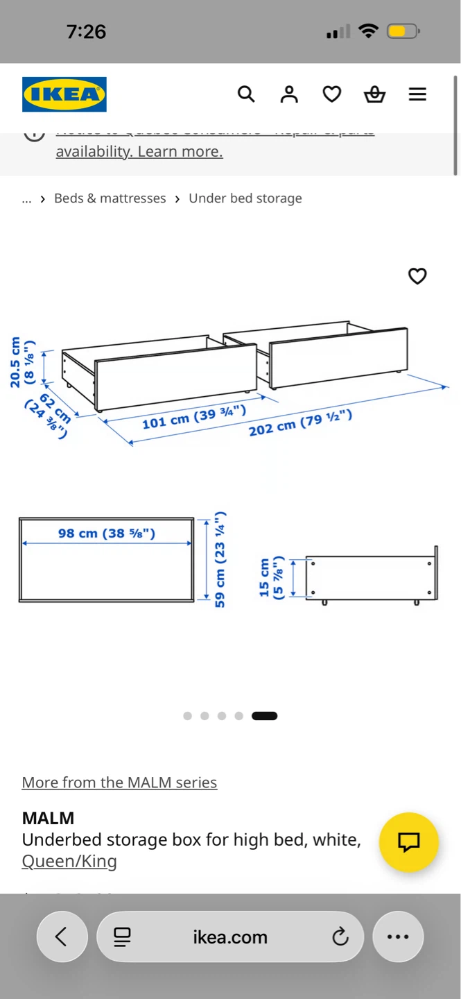 📍Richmond Hill: IKEA MALM Underbed Storage Box (2 Pack) - photo 2