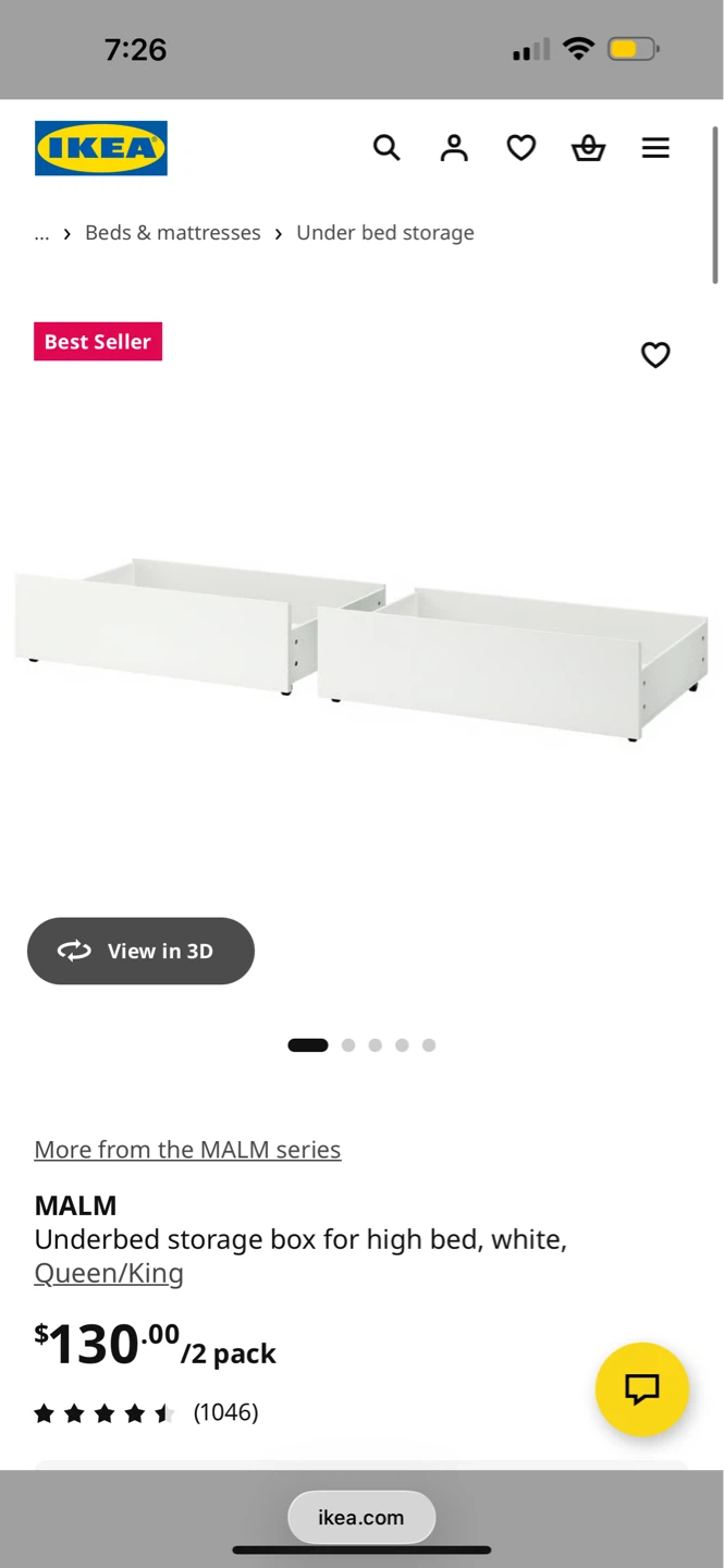 📍Richmond Hill: IKEA MALM Underbed Storage Box (2 Pack)