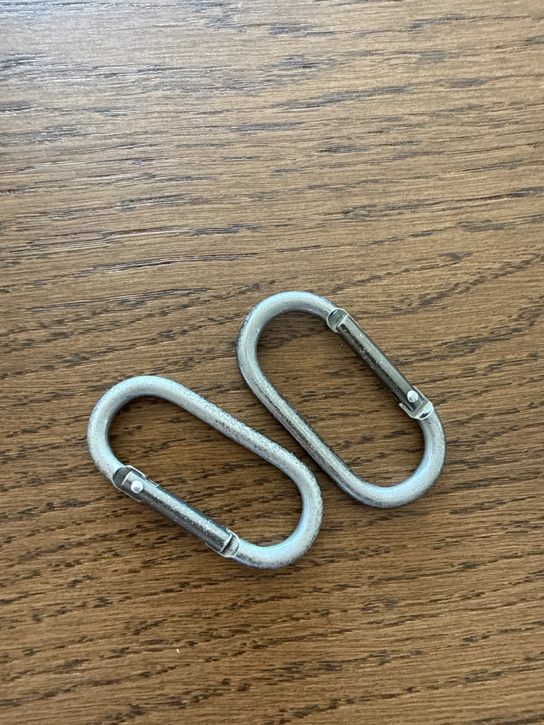 2 Silver Oval Carabiner Clips