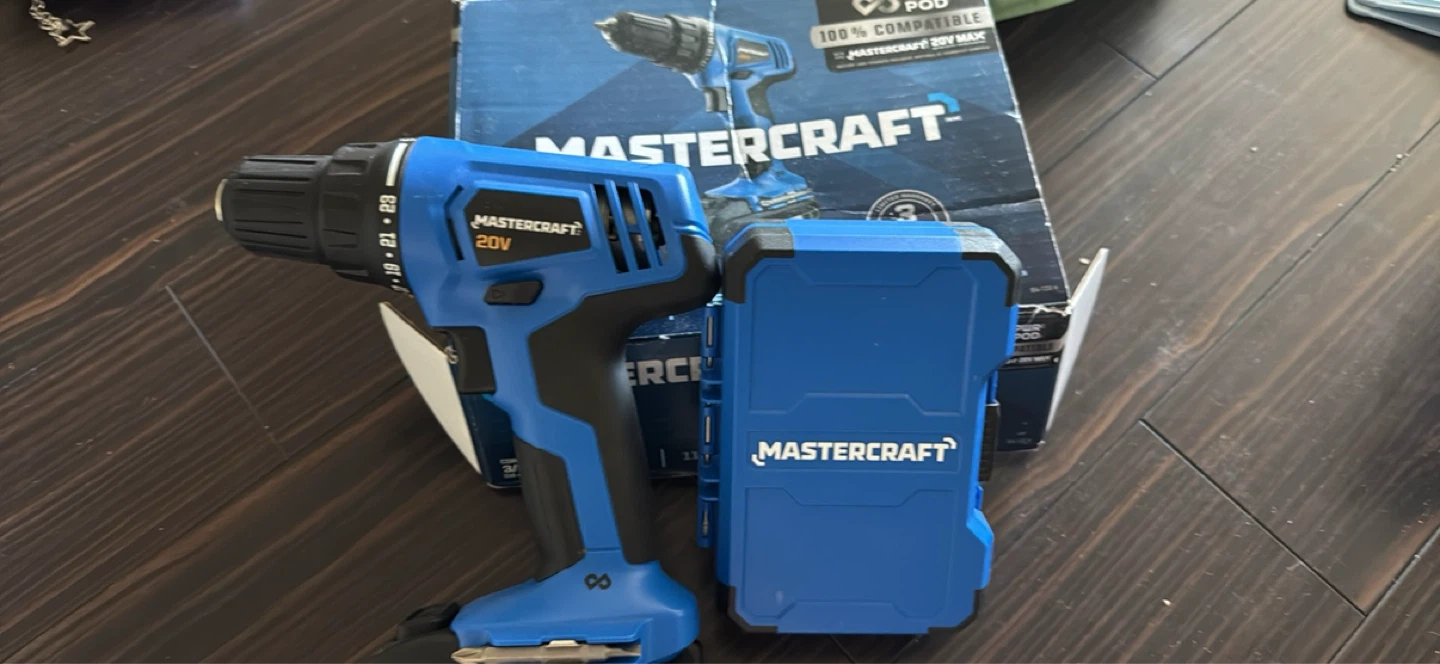 Mastercraft 20V Cordless Drill with 2.0Ah Battery and Charger - photo 2