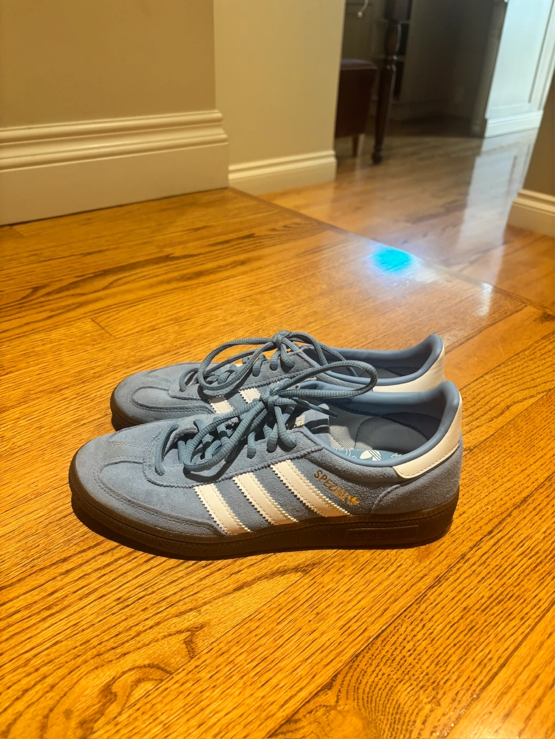 New Adidas Spezial Light Blue Suede Sneakers