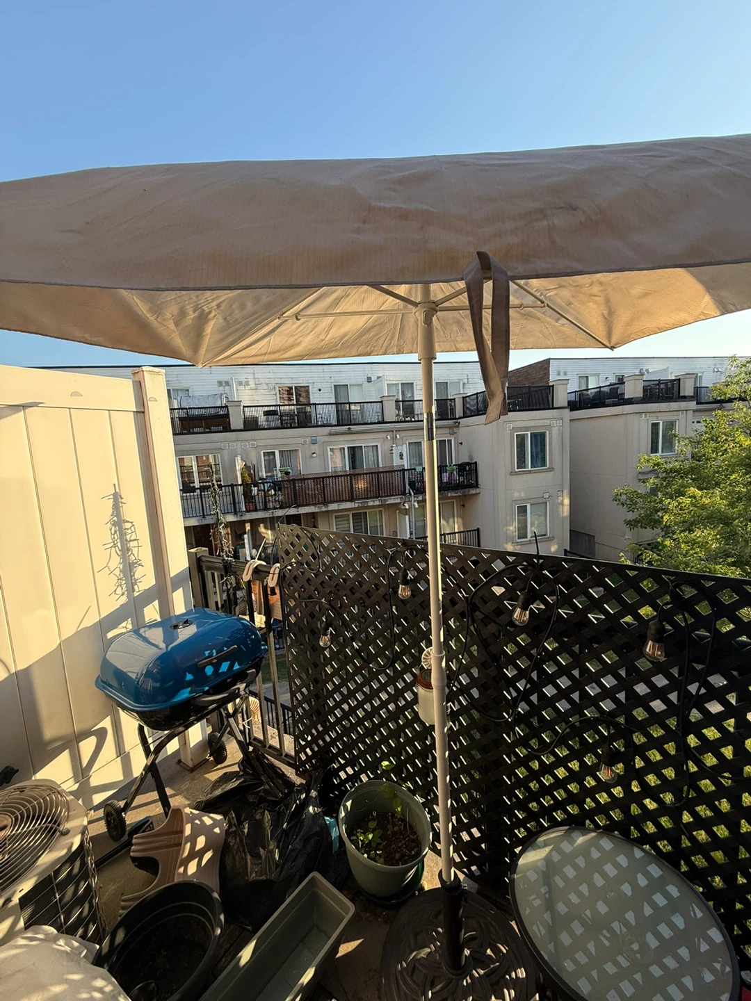 Tan Patio Umbrella