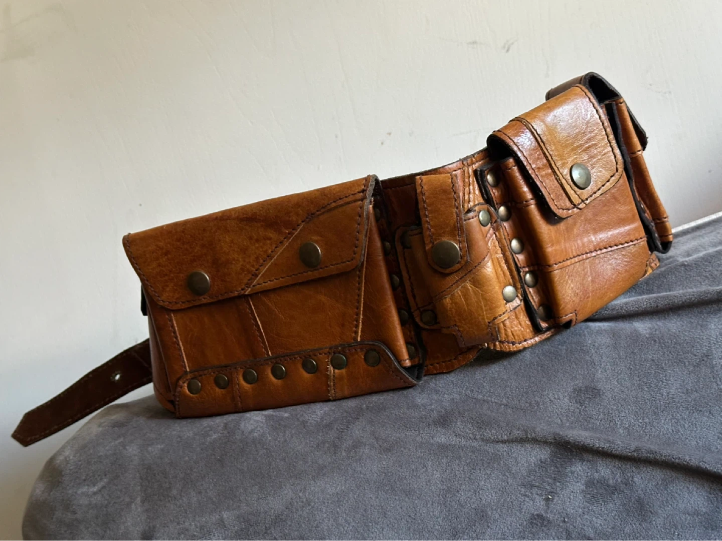 Leather festival belt / Bag