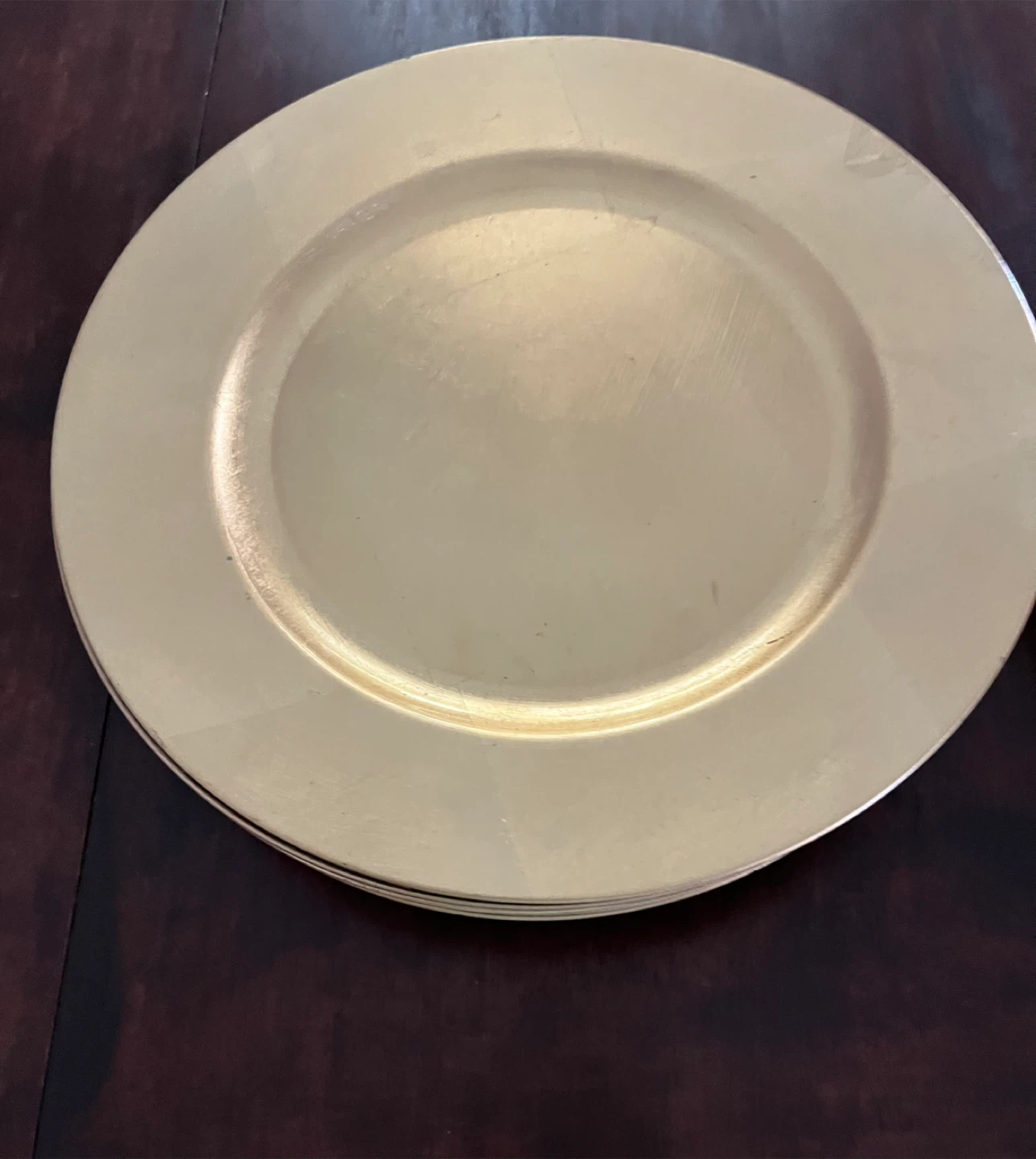 2 sets 1 of 9 and 1 set is 4 Gold Charger Plates - photo 2