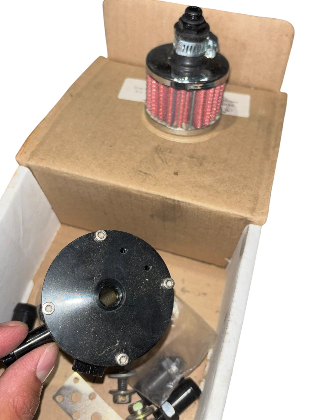 K-MOTOR Performance Oil Catch Can with Air Filter
