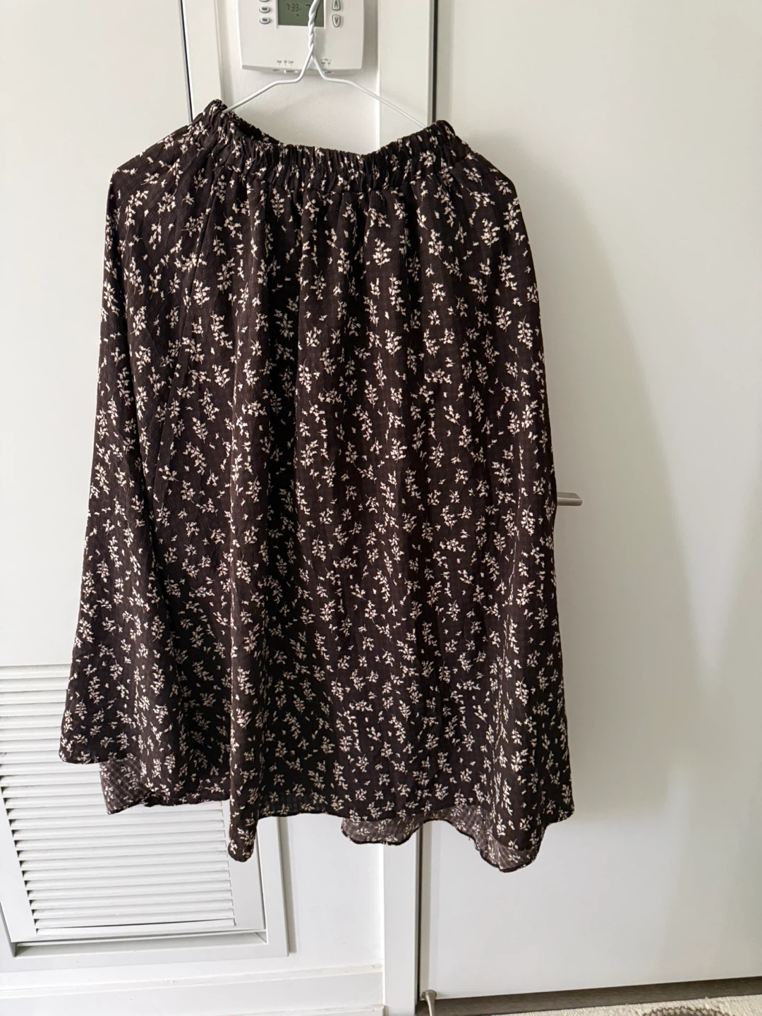 Brown Floral Midi Skirt size s-M