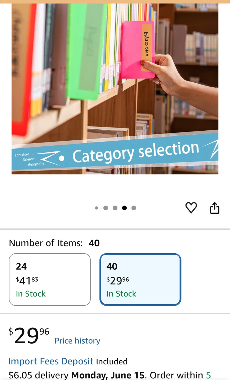 40 pcs Book Classification Tabs - photo 4