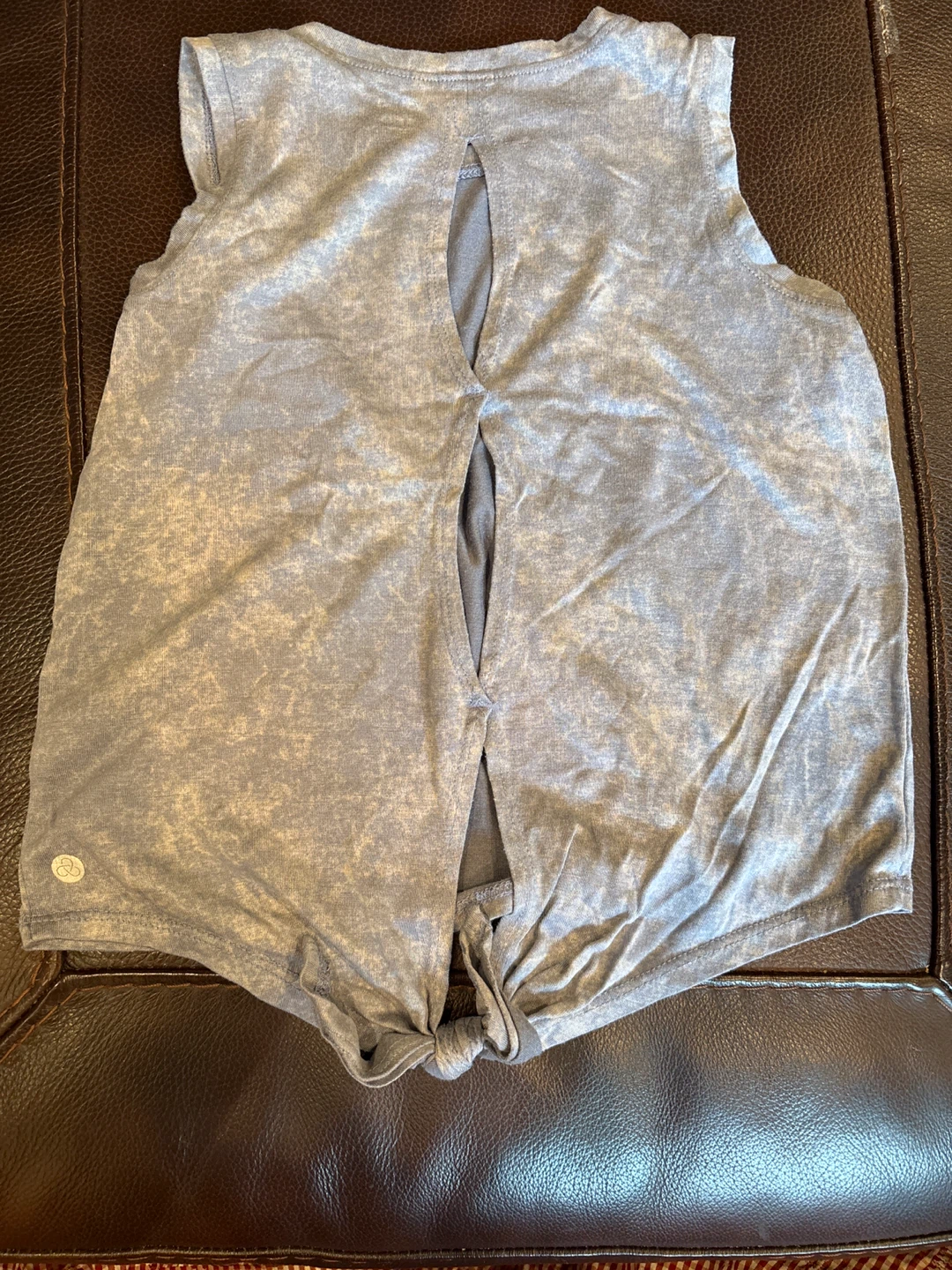 Zella Girls S(7/8) Blue Tie-Front Tank Top - photo 3