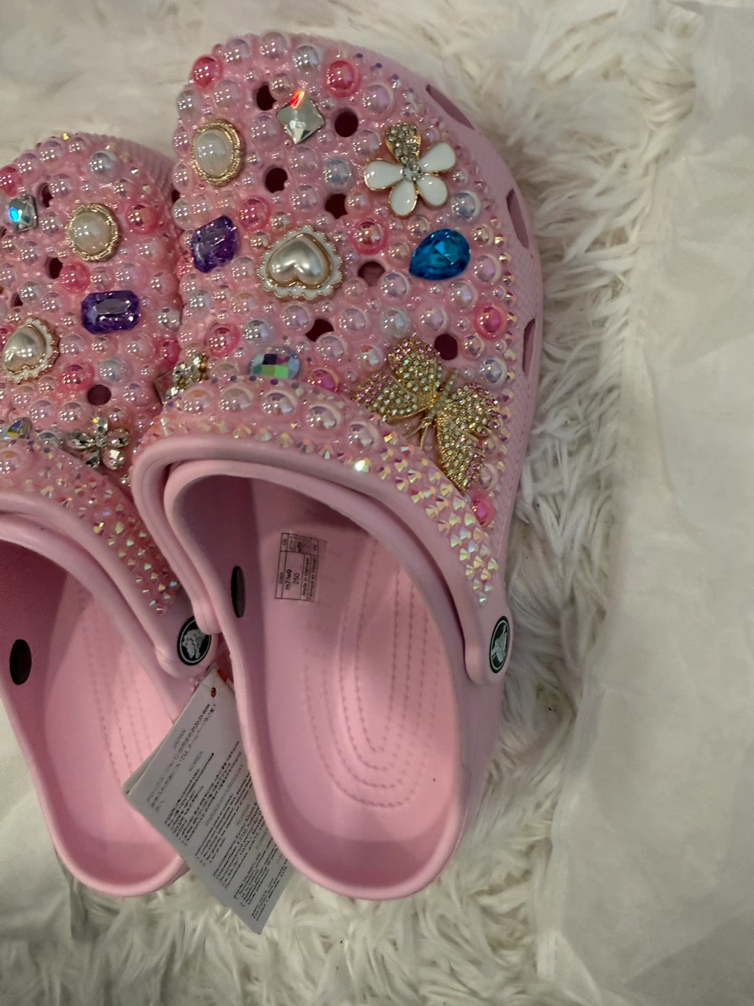 Pink Crocs Jibbitz Embellished Size 9 - photo 2