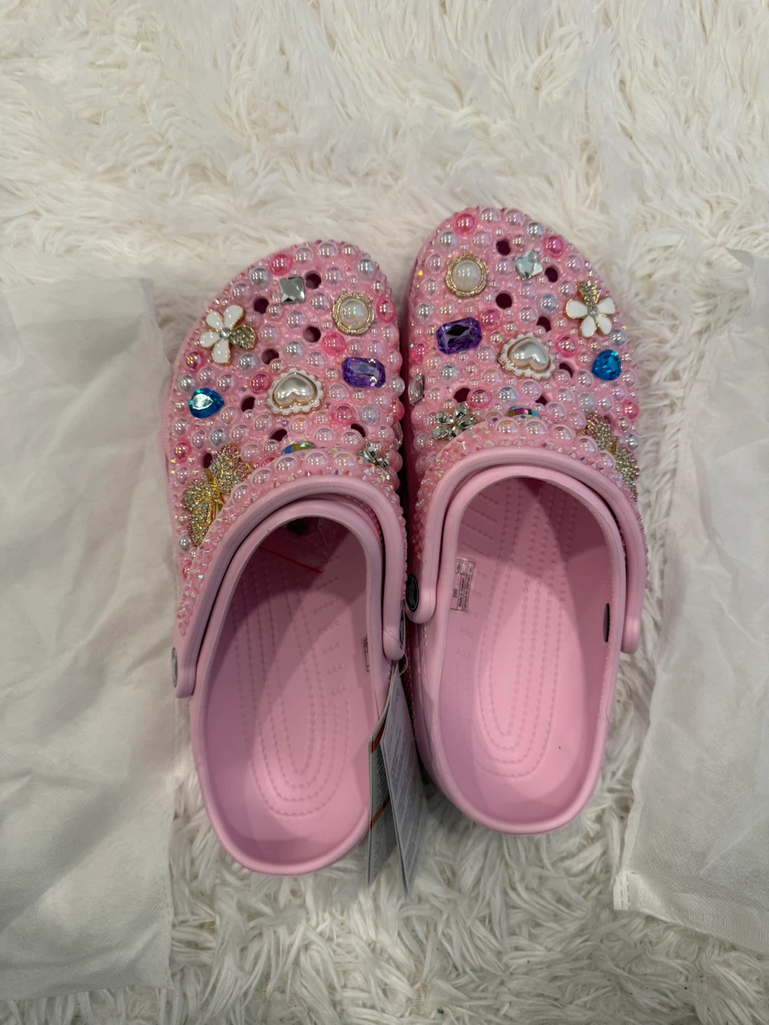 Pink Crocs Jibbitz Embellished Size 9 - photo 4
