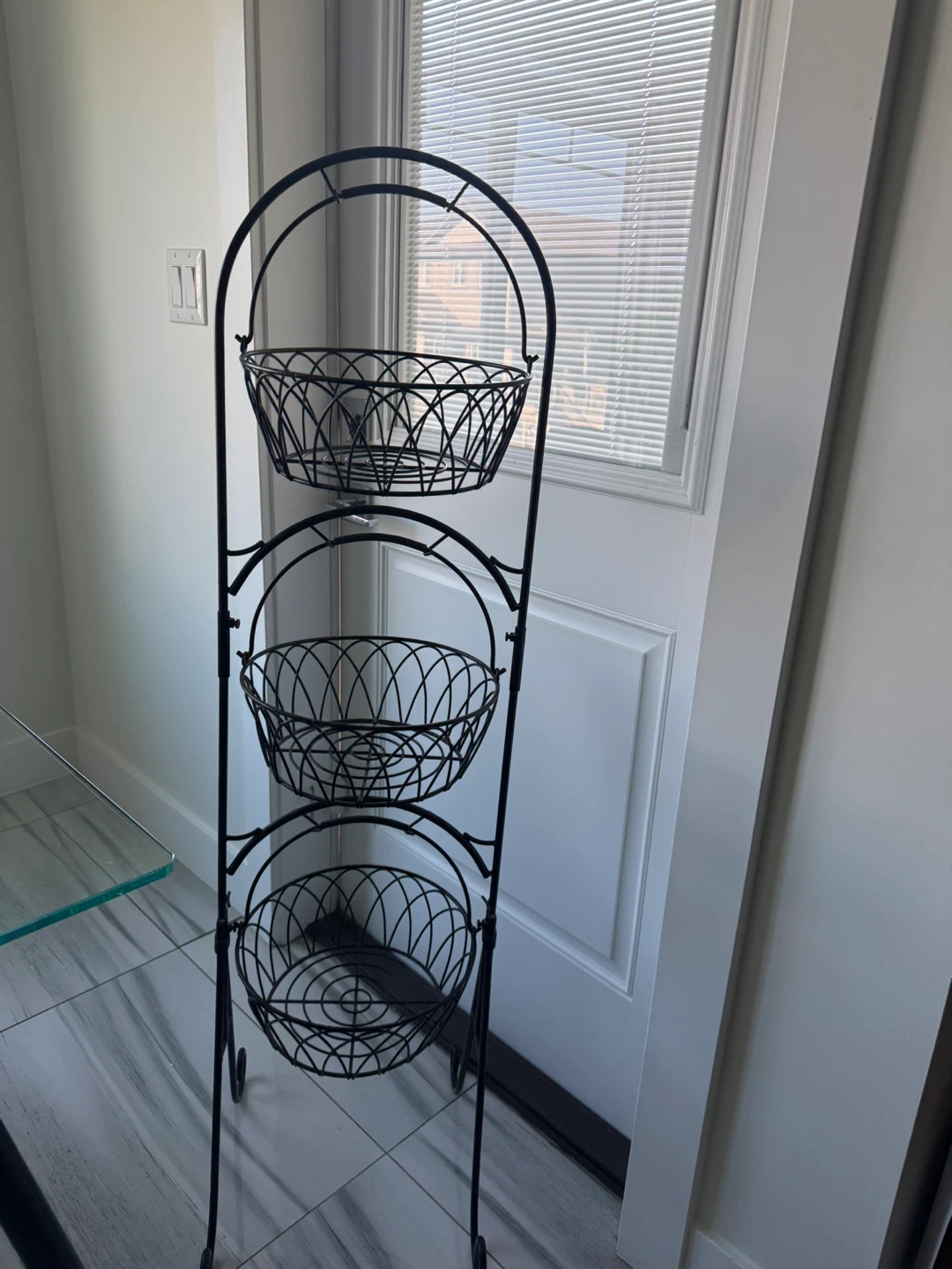 3-Tier Metal Wire Fruit Basket Stand