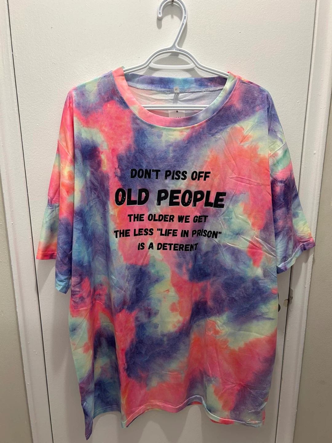 Brand New Tie-Dye Funny Graphic T-Shirt - Size XL/Oversized