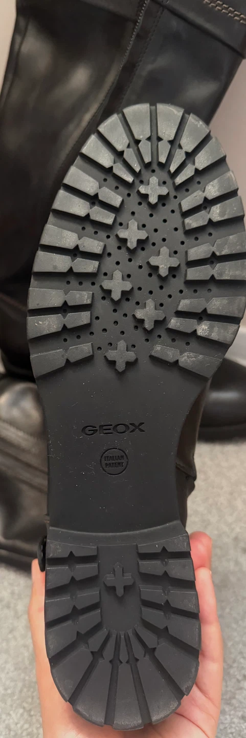 GEOX Black Leather Knee-High Boots - photo 4