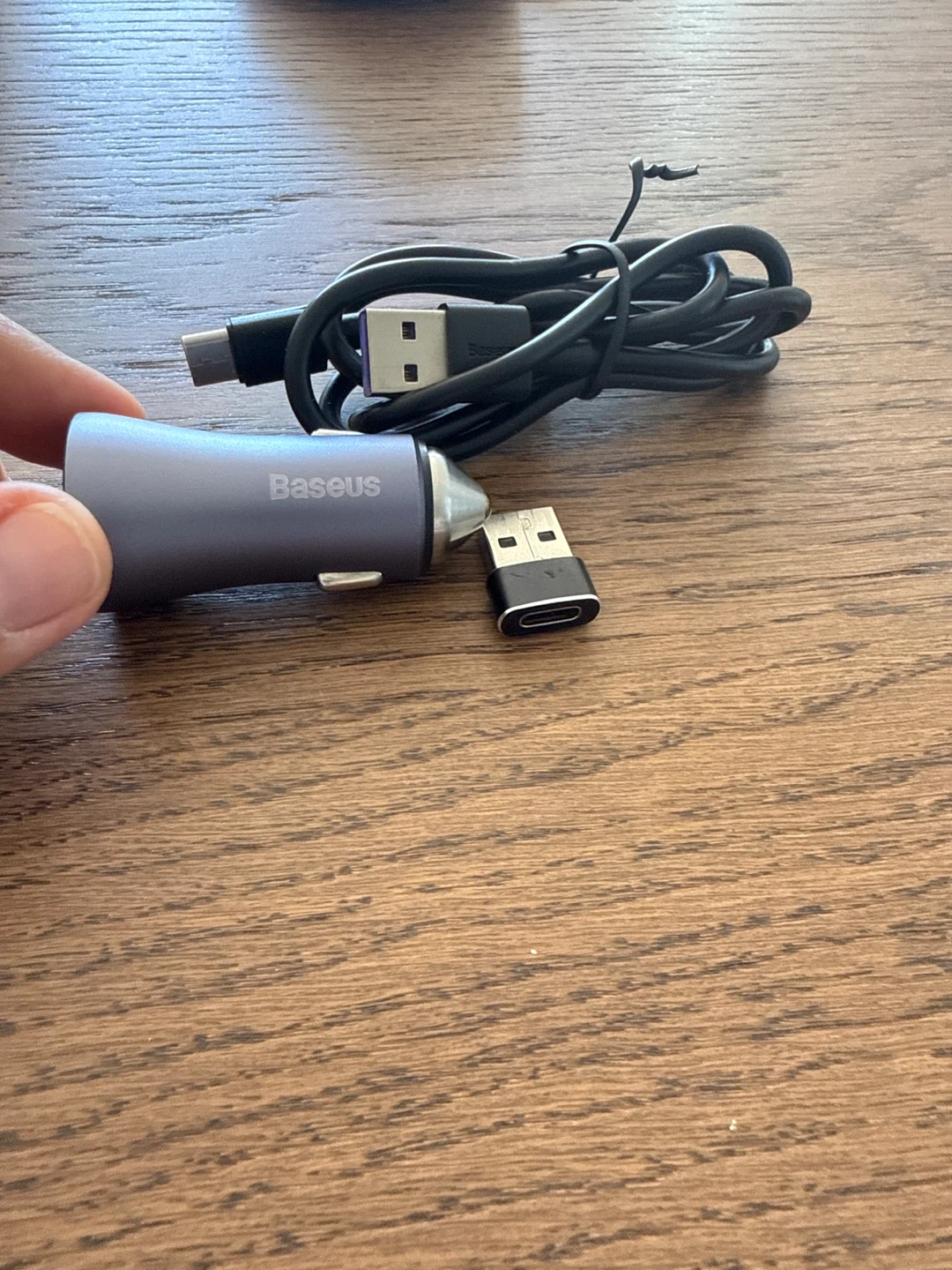 Baseus USB Car Charger with USB-C Cable