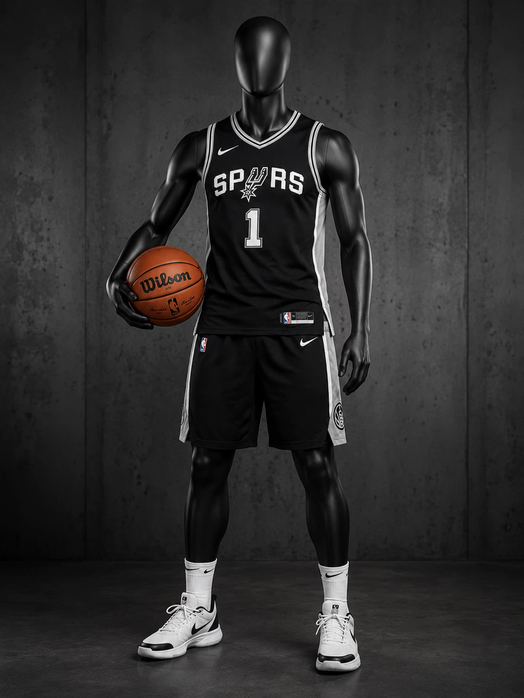 San Antonio Spurs Wembanyama #1 Jersey and Shorts Set