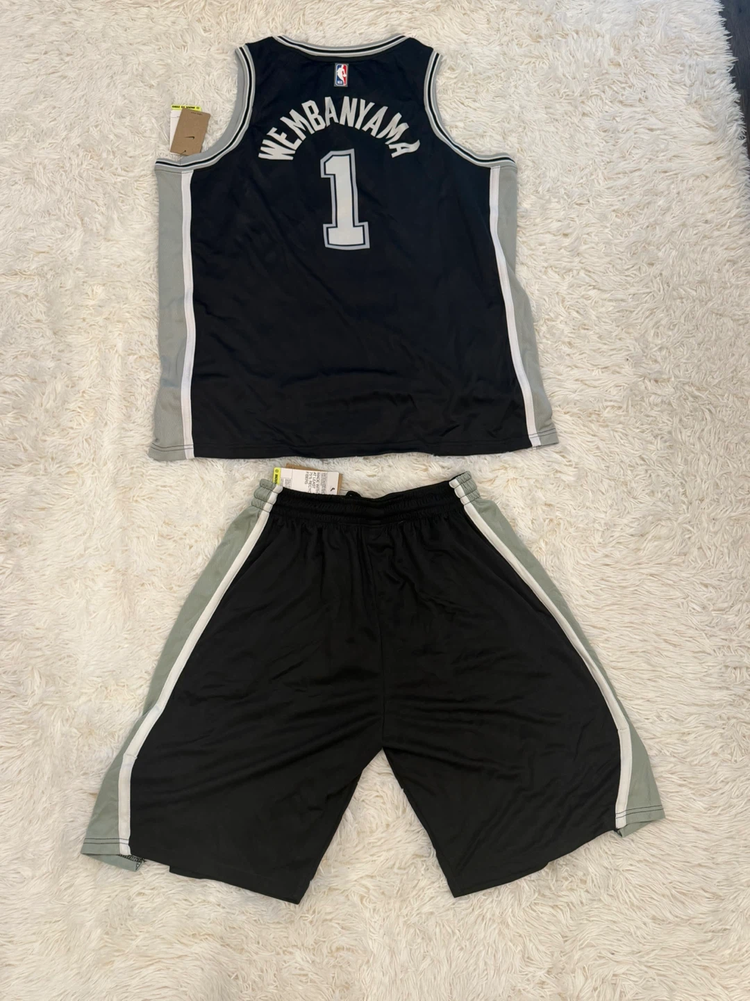 San Antonio Spurs Wembanyama #1 Jersey and Shorts Set - photo 4