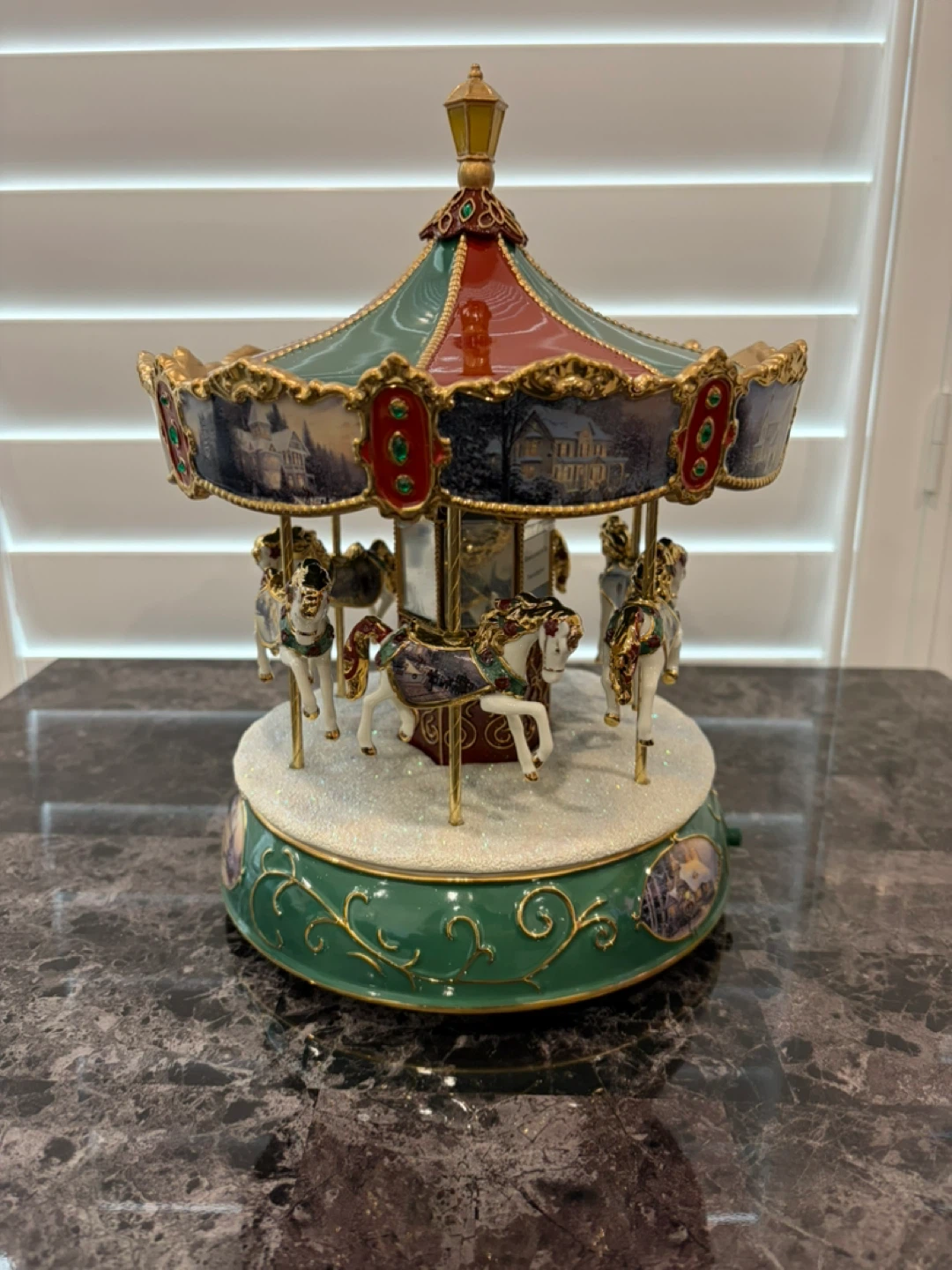 Thomas Kinkade Victorian Carousel Music Box