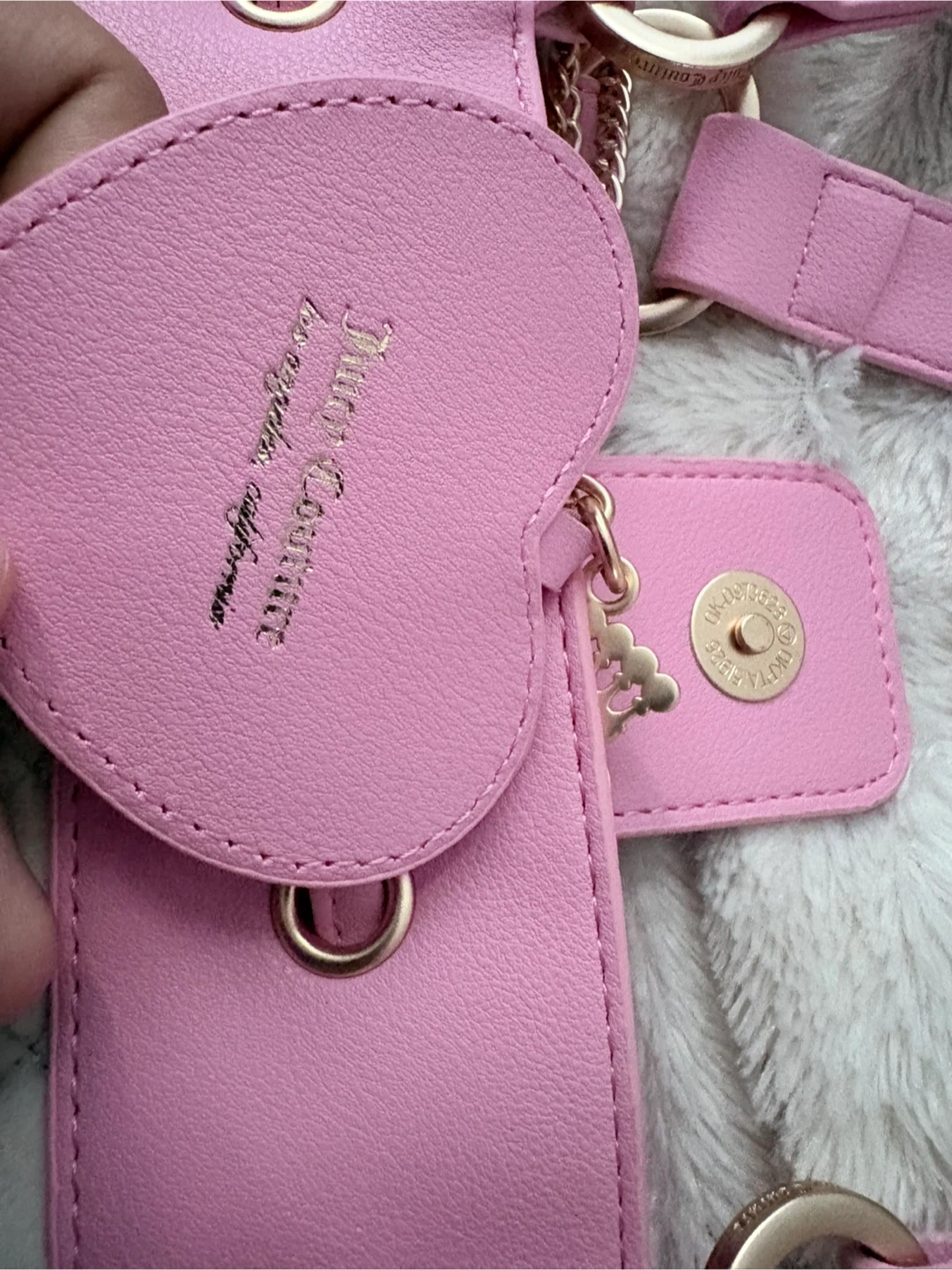 Juicy Couture Quilted Tote Bag Pink & Cream - photo 4