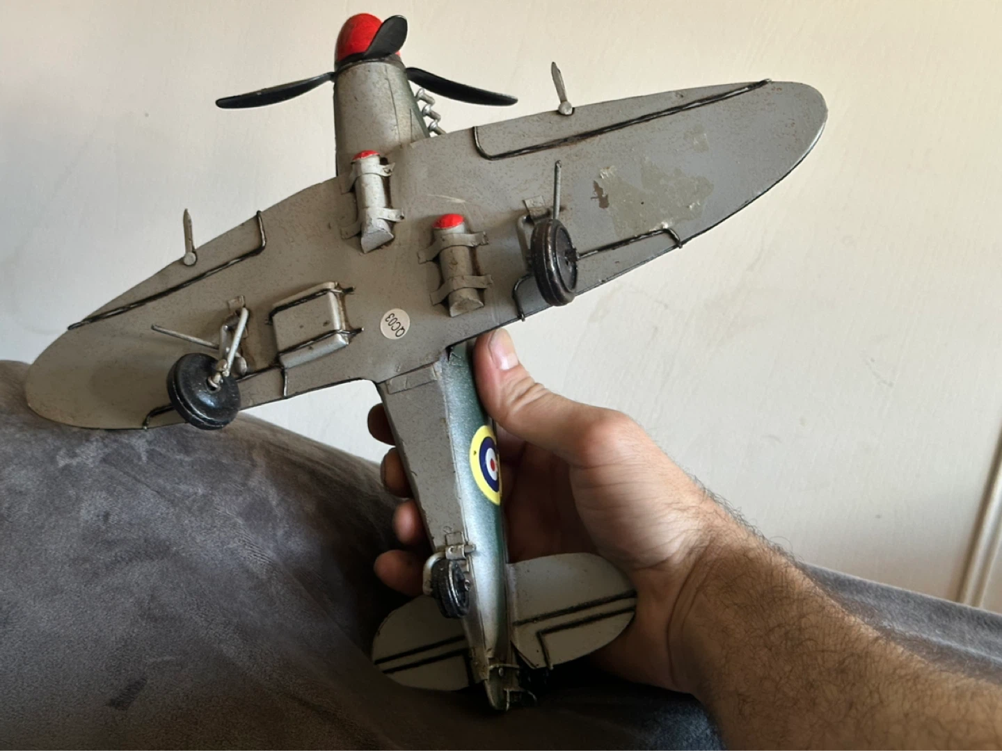 Vintage style metal airplane house decor - photo 4