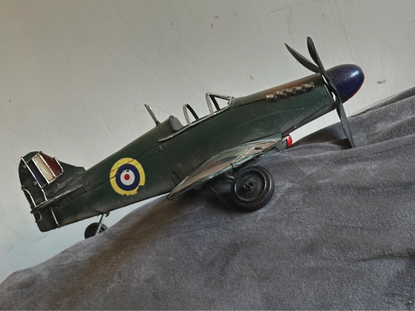 Vintage style metal airplane house decor