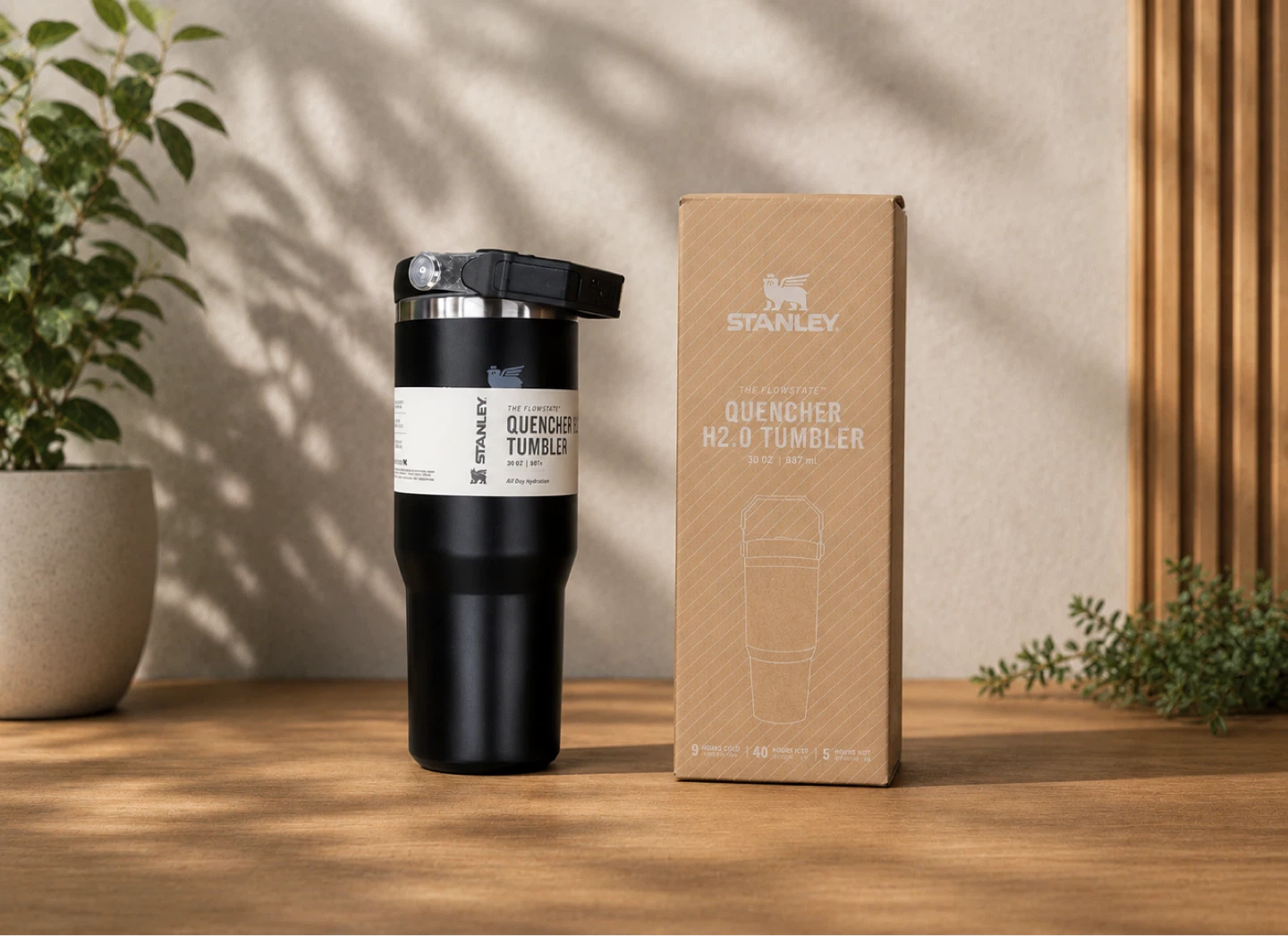 Stanley Quencher H2.0 Tumbler - Black 40 oz - photo 2
