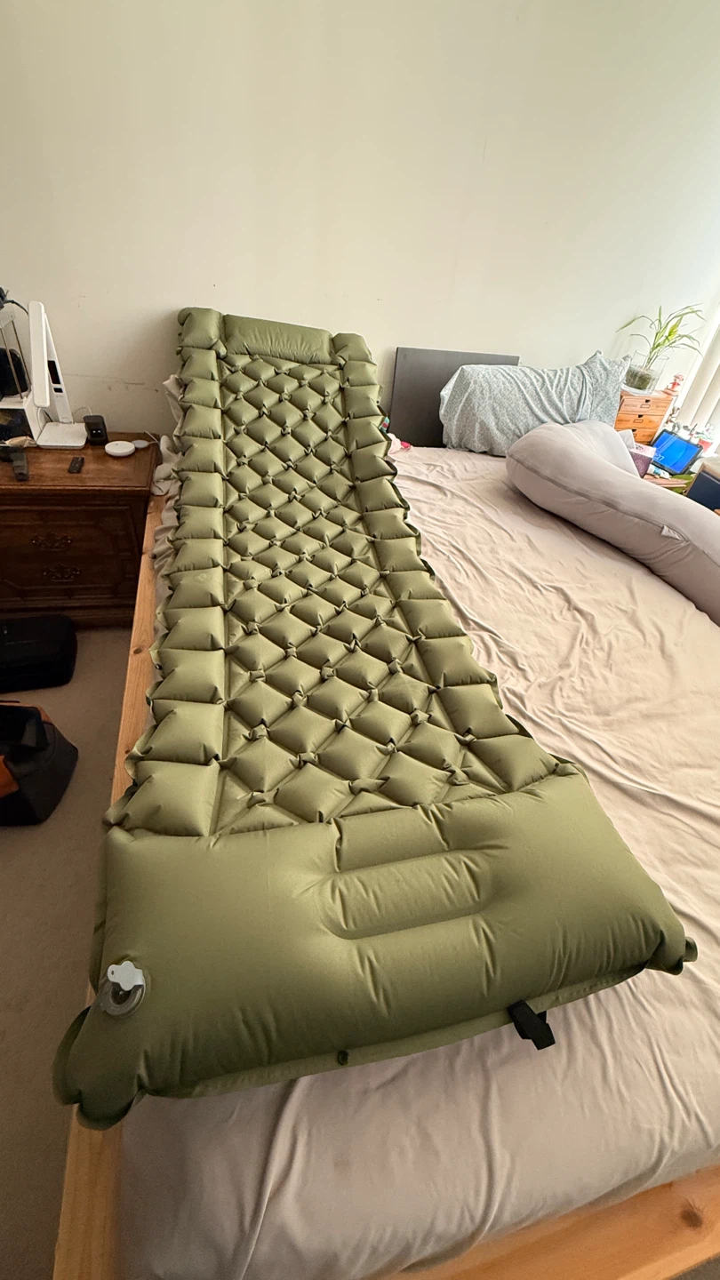 Olive Green Inflatable Sleeping Pad