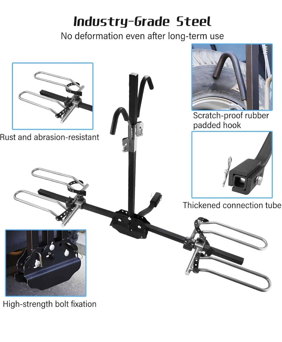 2-Bike Hitch Mount Carrier | High Capacity (80 lbs Total - photo 5
