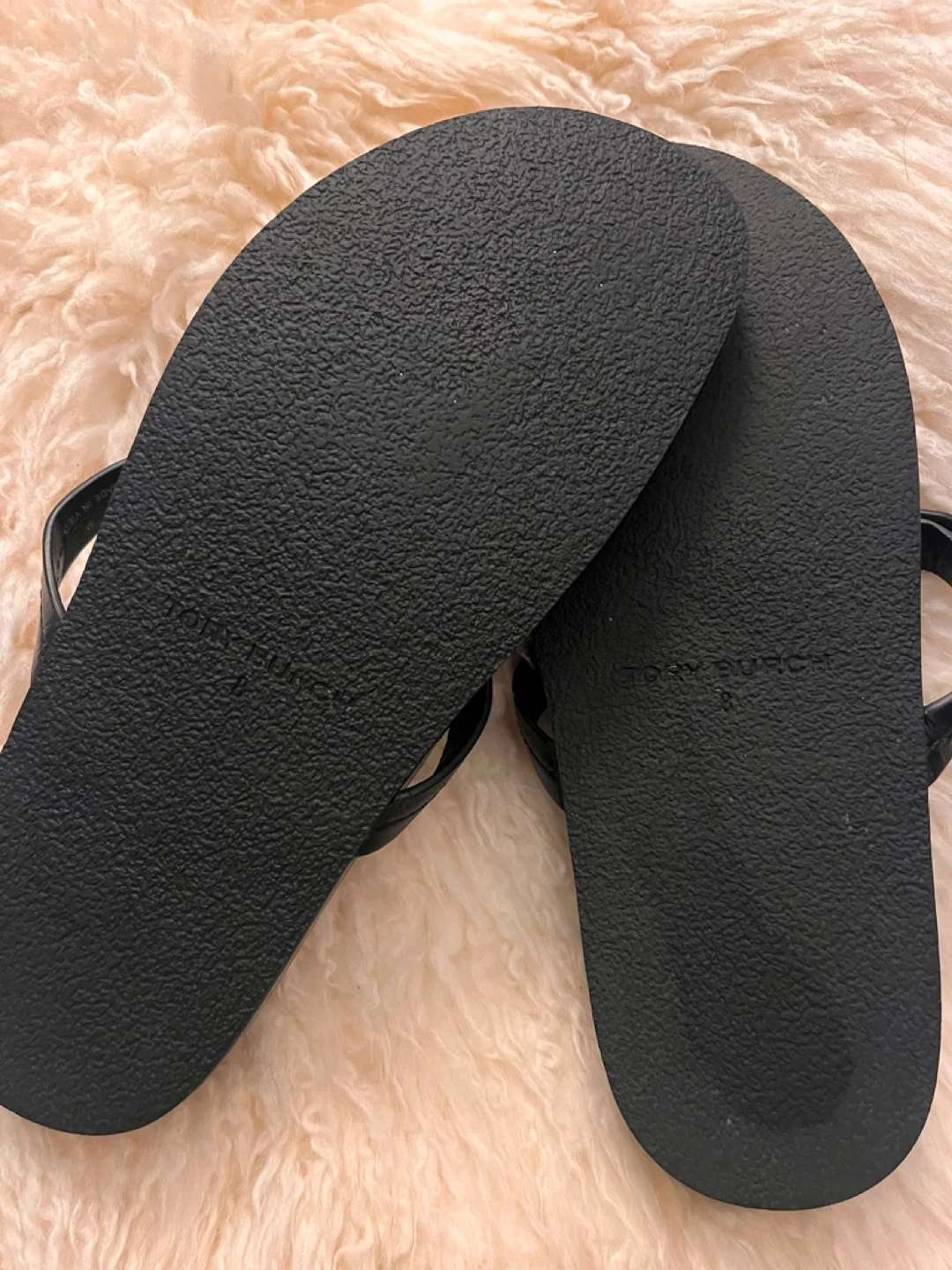 Tory Burch Black Miller Flip Flops Size 8 - photo 3