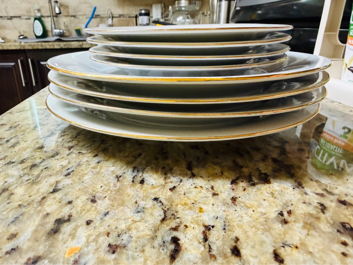 Set of Christmas Tree Plates 4 large 4 medium with 4 cups - photo 4