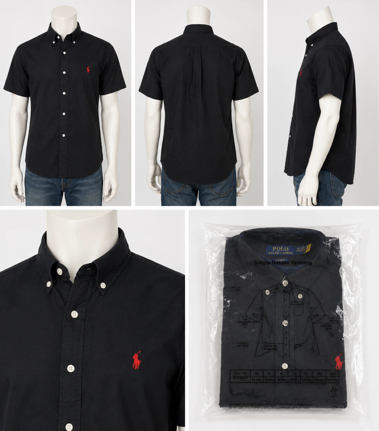 Polo Ralph Lauren Black Short Sleeve Button-Up Shirt