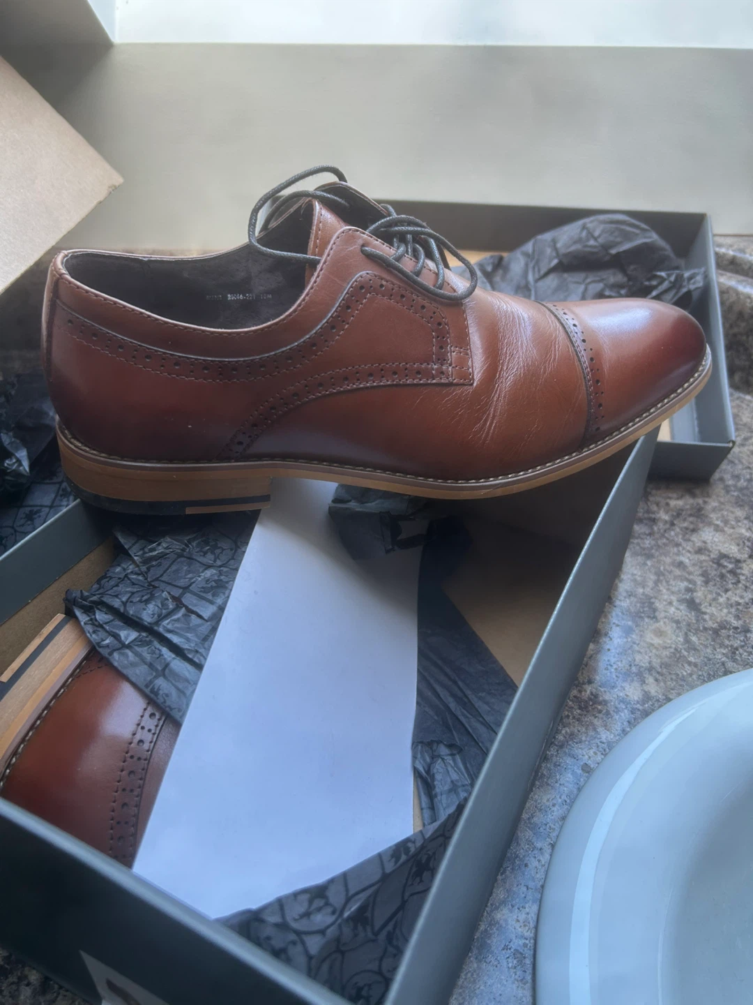 Stacy Adams Men's Brown Cap Toe Oxford Dress Shoes