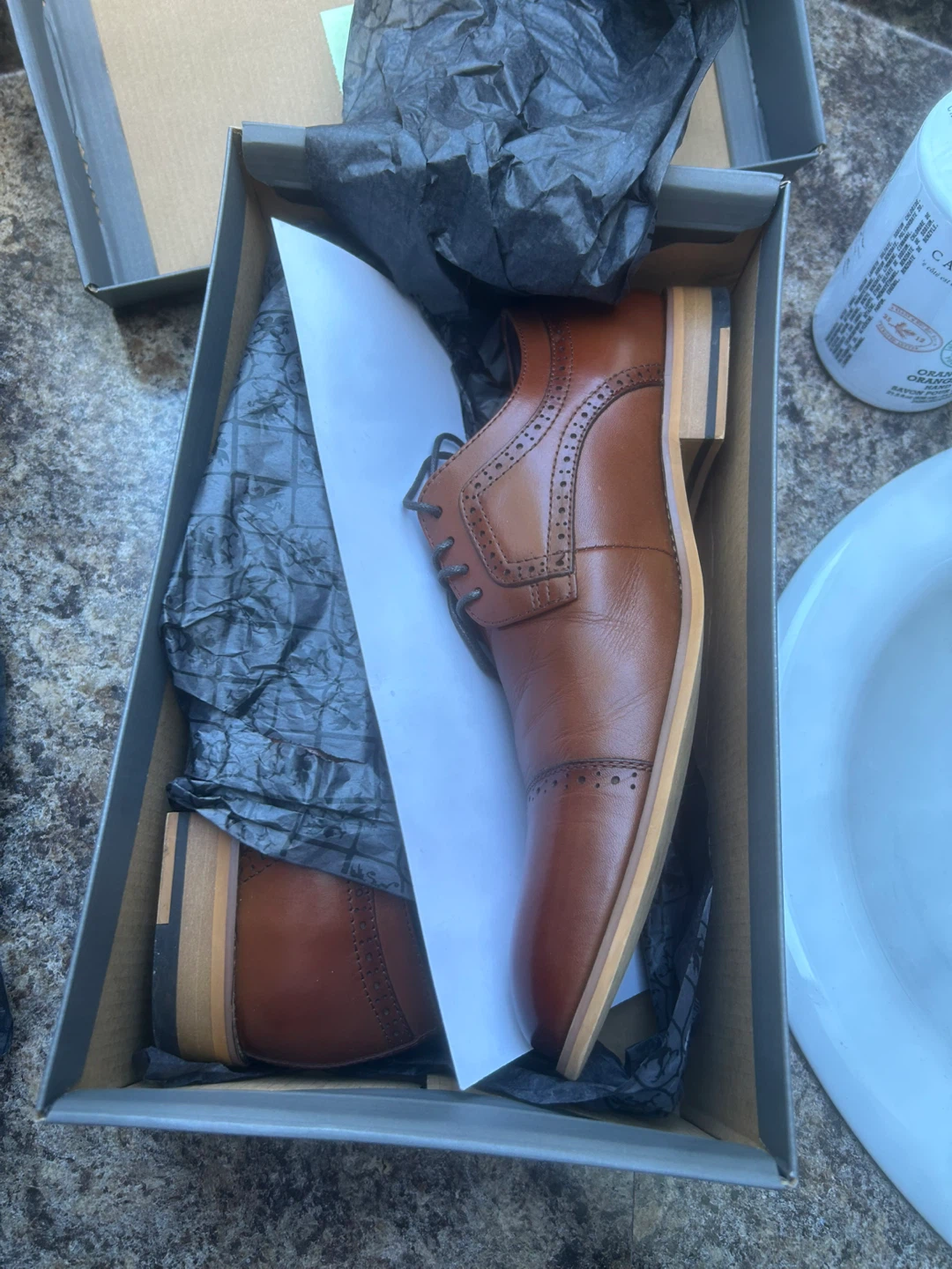 Stacy Adams Men's Brown Cap Toe Oxford Dress Shoes - photo 5