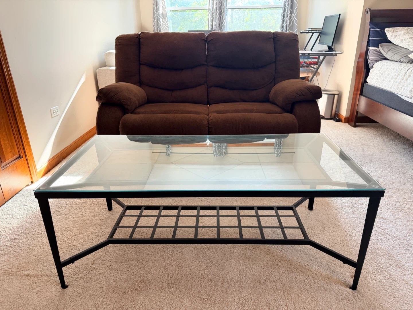 Brown Reclining Loveseat