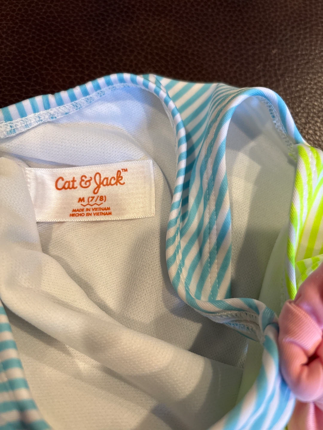 Cat & Jack Girls Swimsuit M (7/8) Striped One-Piece - photo 2