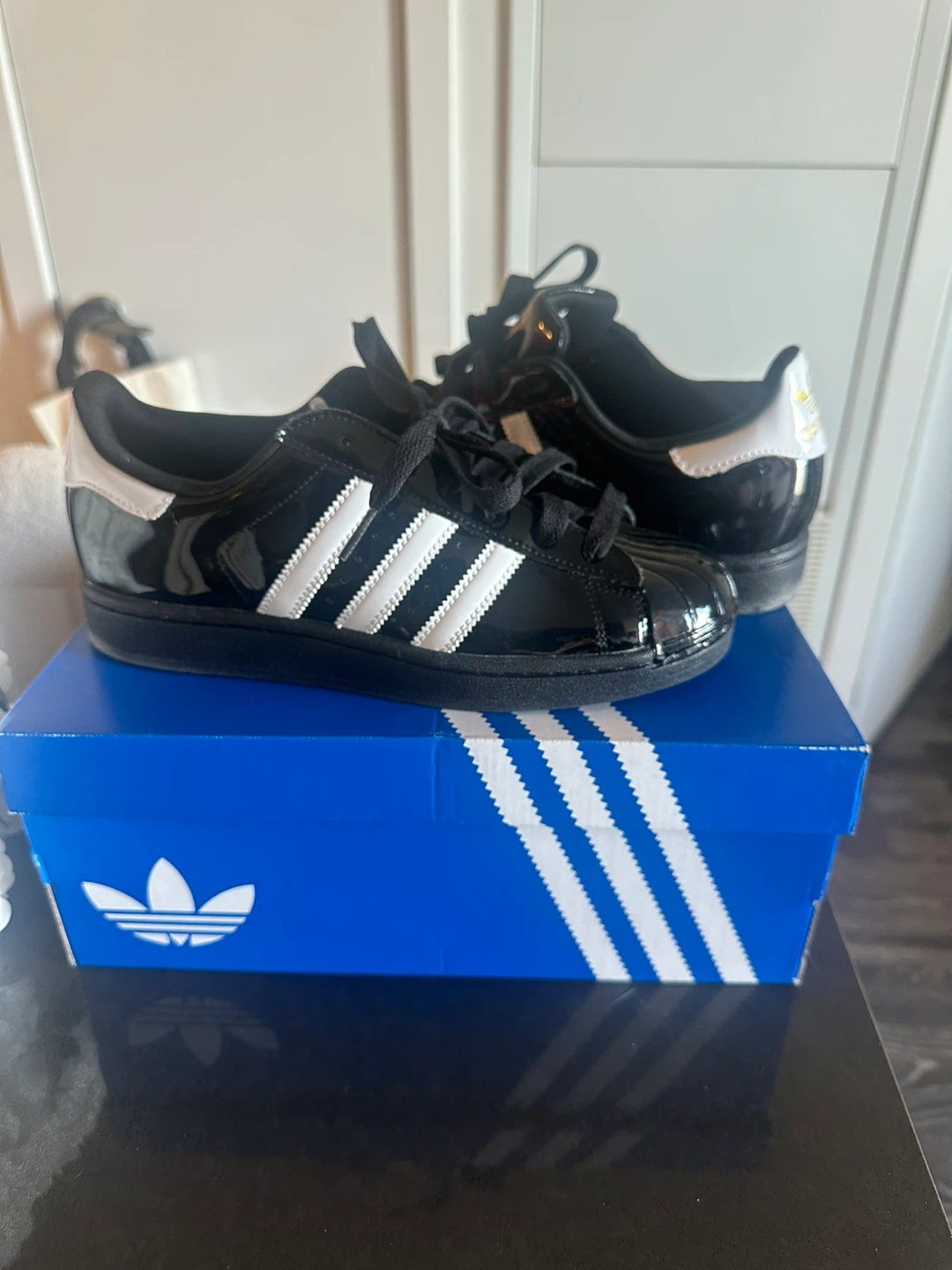 Adidas Superstar II W Black Patent Shoes
