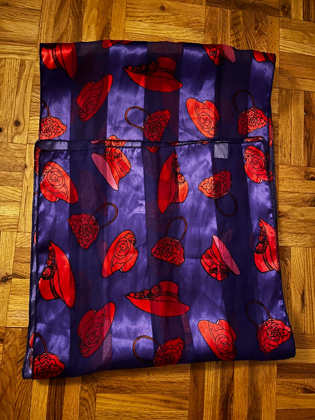 Purple Print Scarf (made in Korea) - photo 3