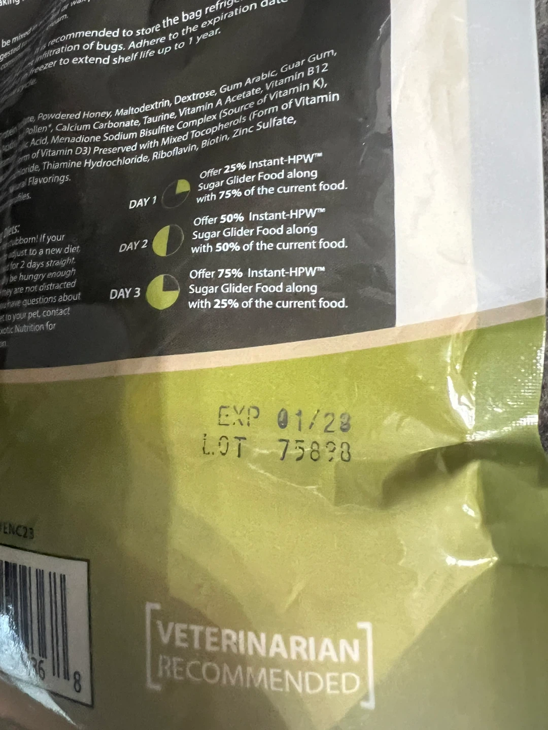 Exotic Nutrition Instant-HPW Sugar Glider Food Vanilla Bean 8oz - photo 2