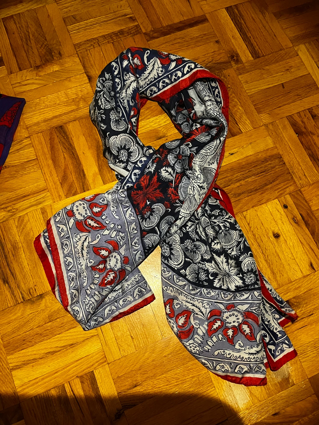 Soft Patterned Scarf 40”X40”